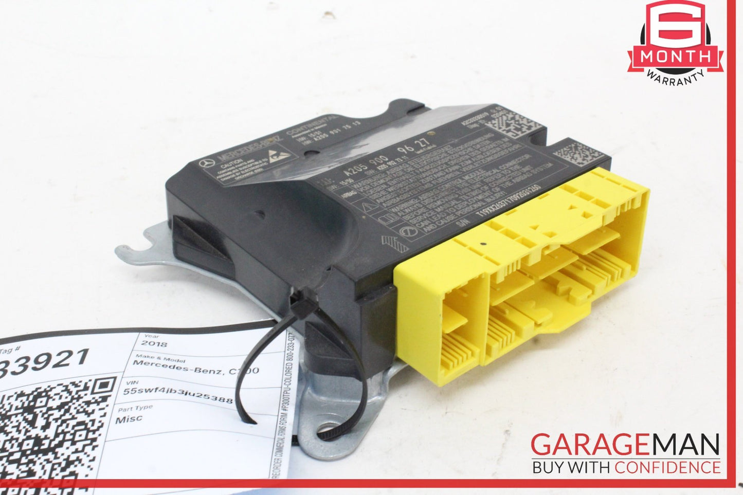2015-2018 Mercedes-Benz C300 W205 Sedan Airbag Sensor 2059009627 Genuine