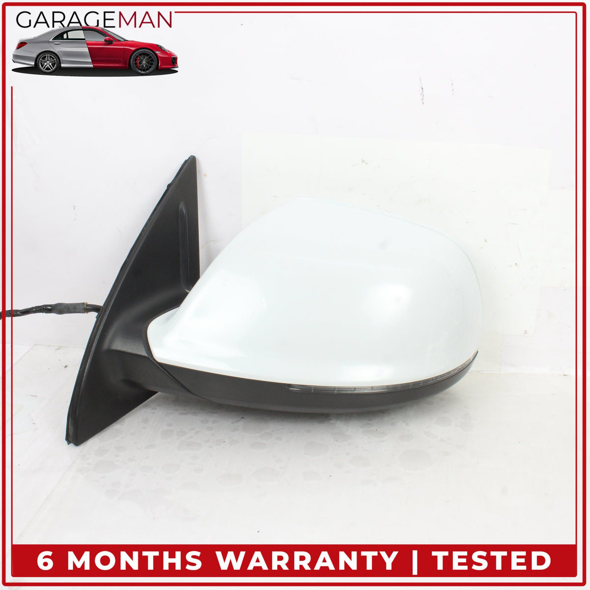 2010-2015 Audi Q7 Left Side Door Heated Rear View Mirror w/ Blind Spot White OEM