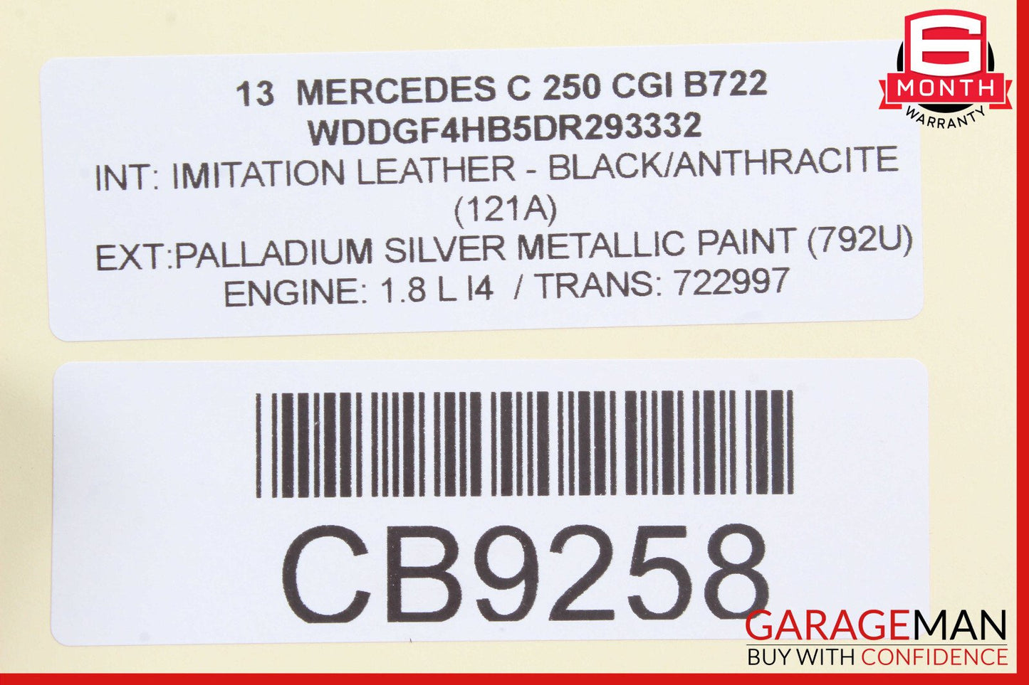 08-15 Mercedes X204 GLK250 C250 Front Right Side Seat Airbag Air Bag SRS OEM