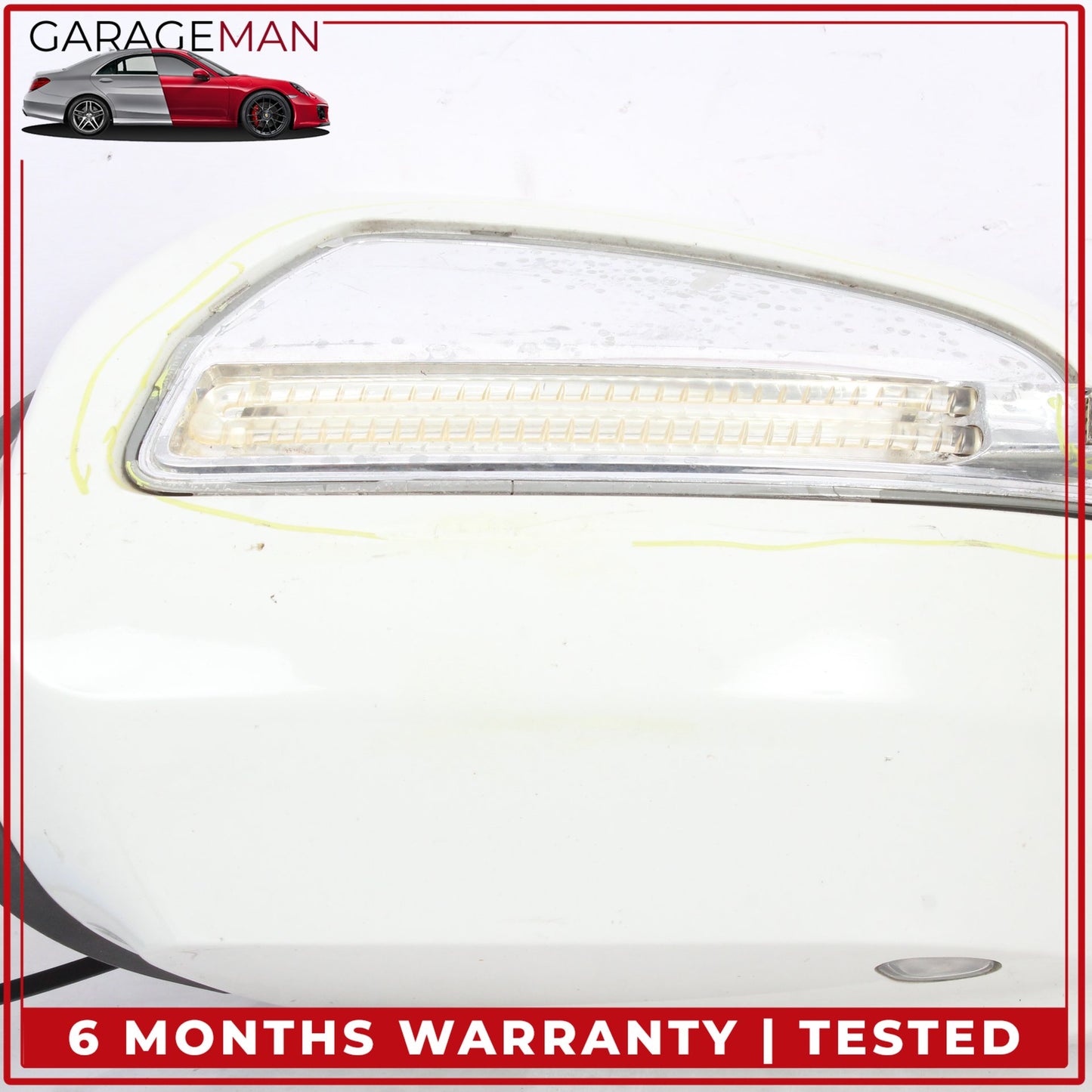 2009-2012 Mercedes W164 ML350 Left Side Door Rear View Mirror Calcite White OEM