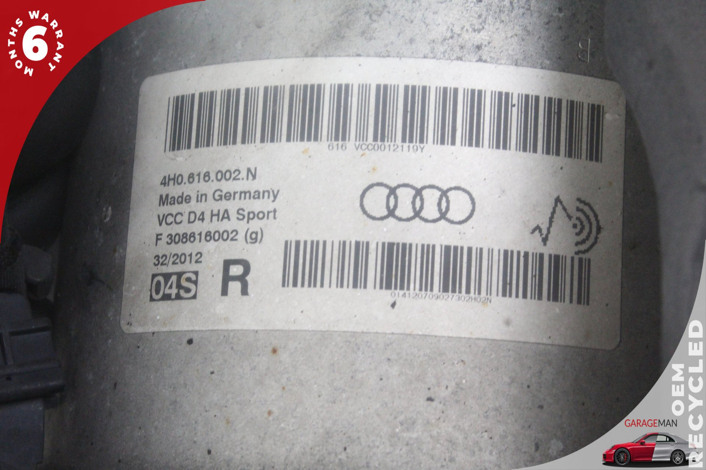 2011-2018 Audi A8 S8 Rear Right Side Air Airmatic Shock Strut 4H0616002N OEM