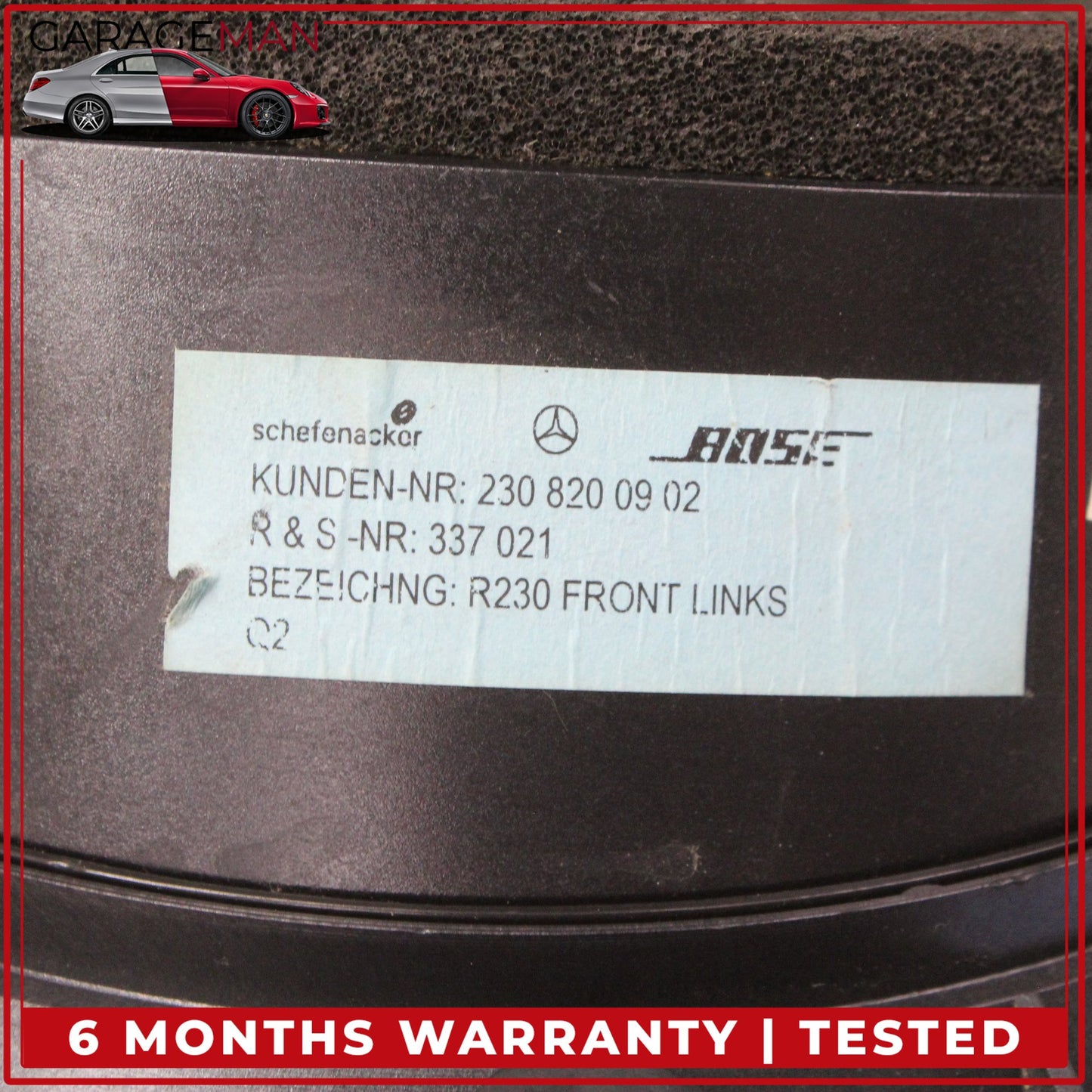 2003-2008 Mercedes R230 SL500 Front Left and Right Door Audio Speaker Set OEM