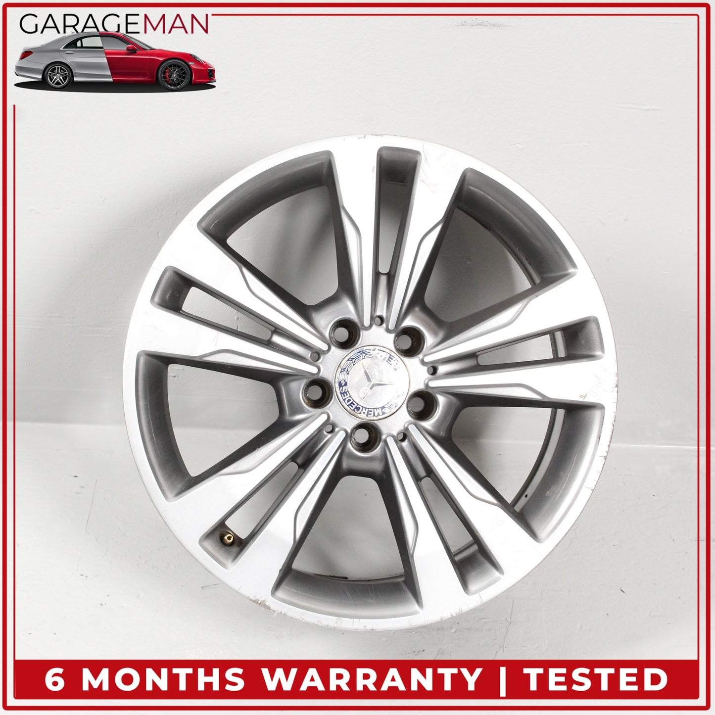 2014-2016 Mercedes W212 E350 Twin 5 Spoke Wheel Rim 8.5JX18H2ET48 2124015702 OEM