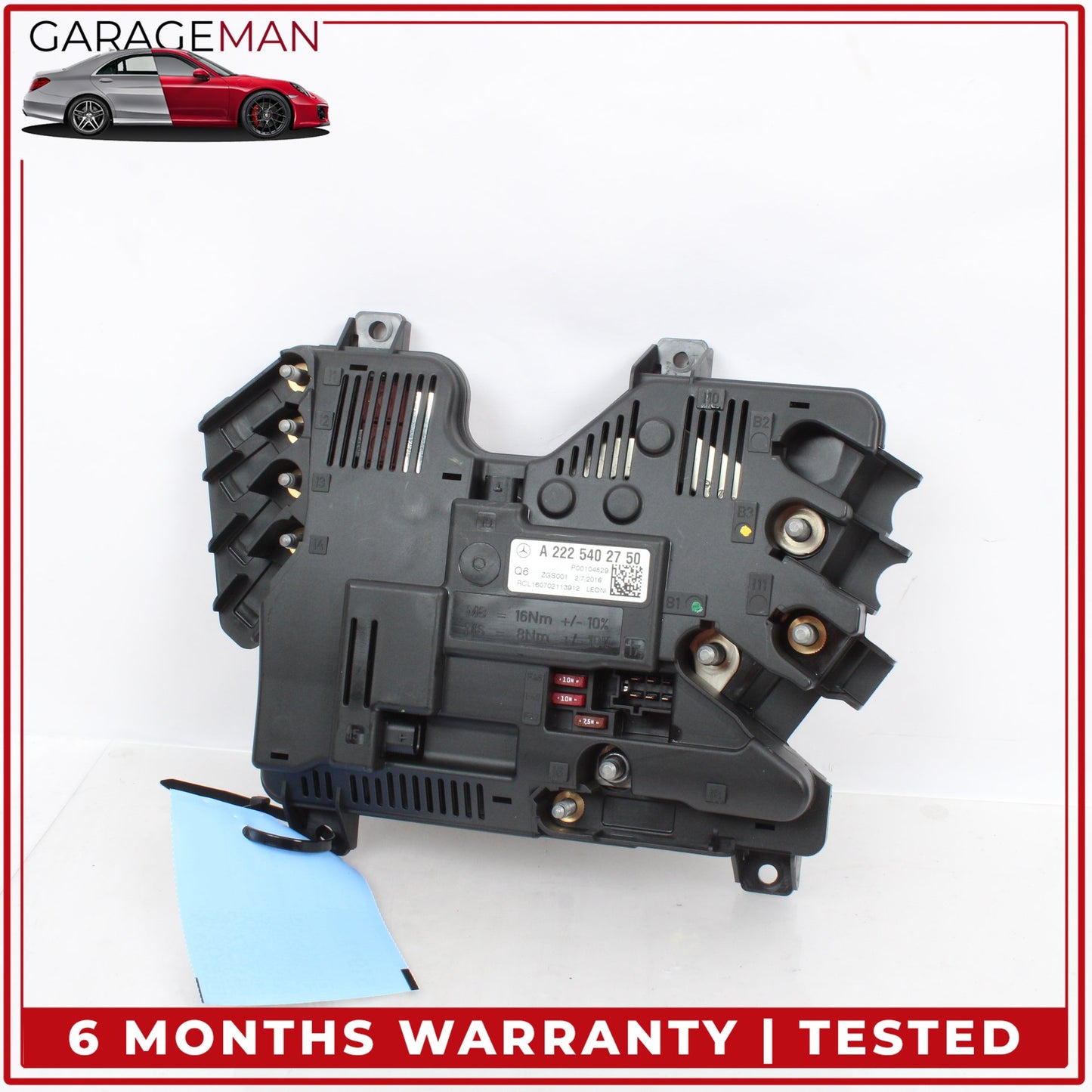 2014-2017 Mercedes W222 S550e Rear Trunk Fuse Relay Junction Box 2225402750 OEM