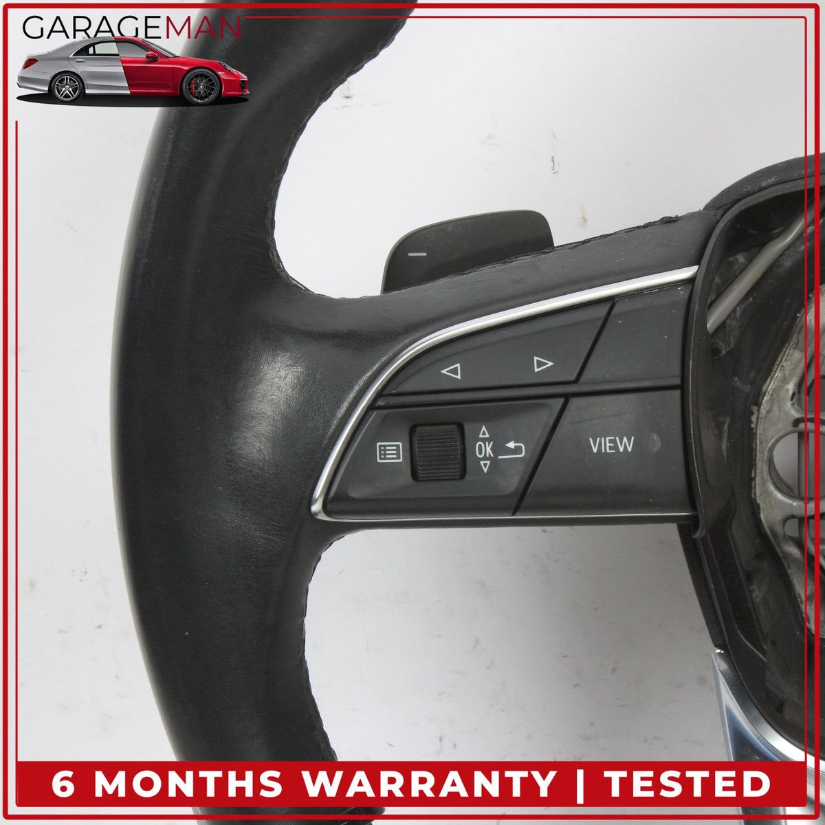 2019-2024 Audi Q3 Front Left Steering Wheel w/ Paddle Shifters 83A419091AH OEM