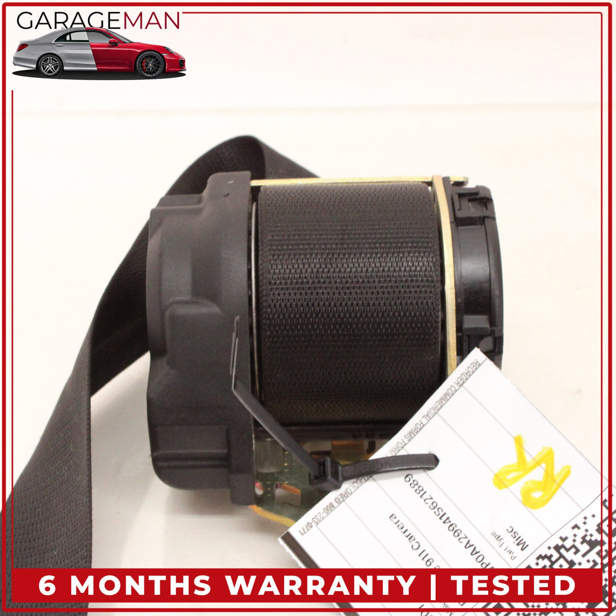 1999-2001 Porsche 911 Carrera 996 Rear Right Passenger Side Seat Belt Black OEM