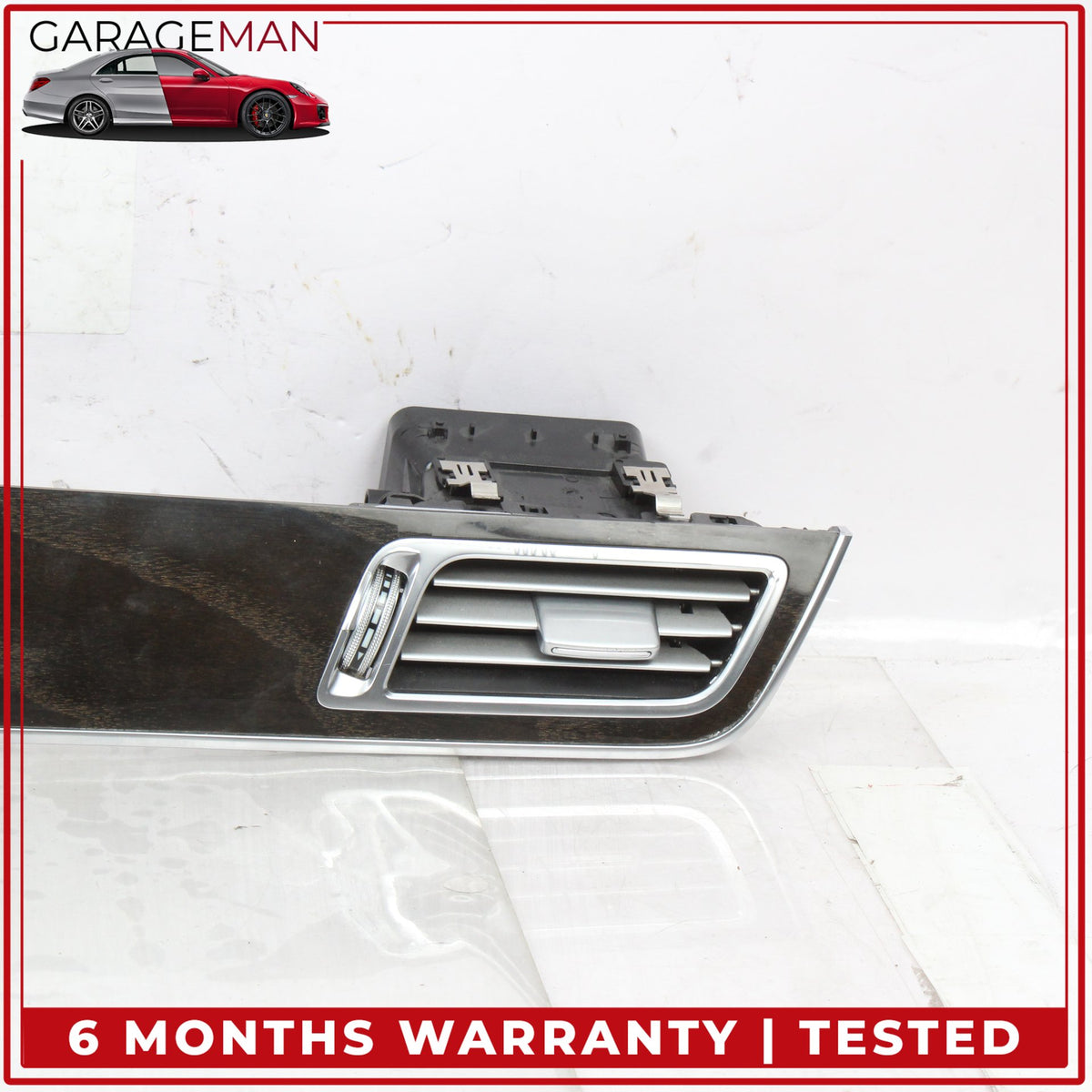 2014-2016 Mercedes W212 E400 Front Dash AC Air Vent Panel w/ Door Trim Wood OEM