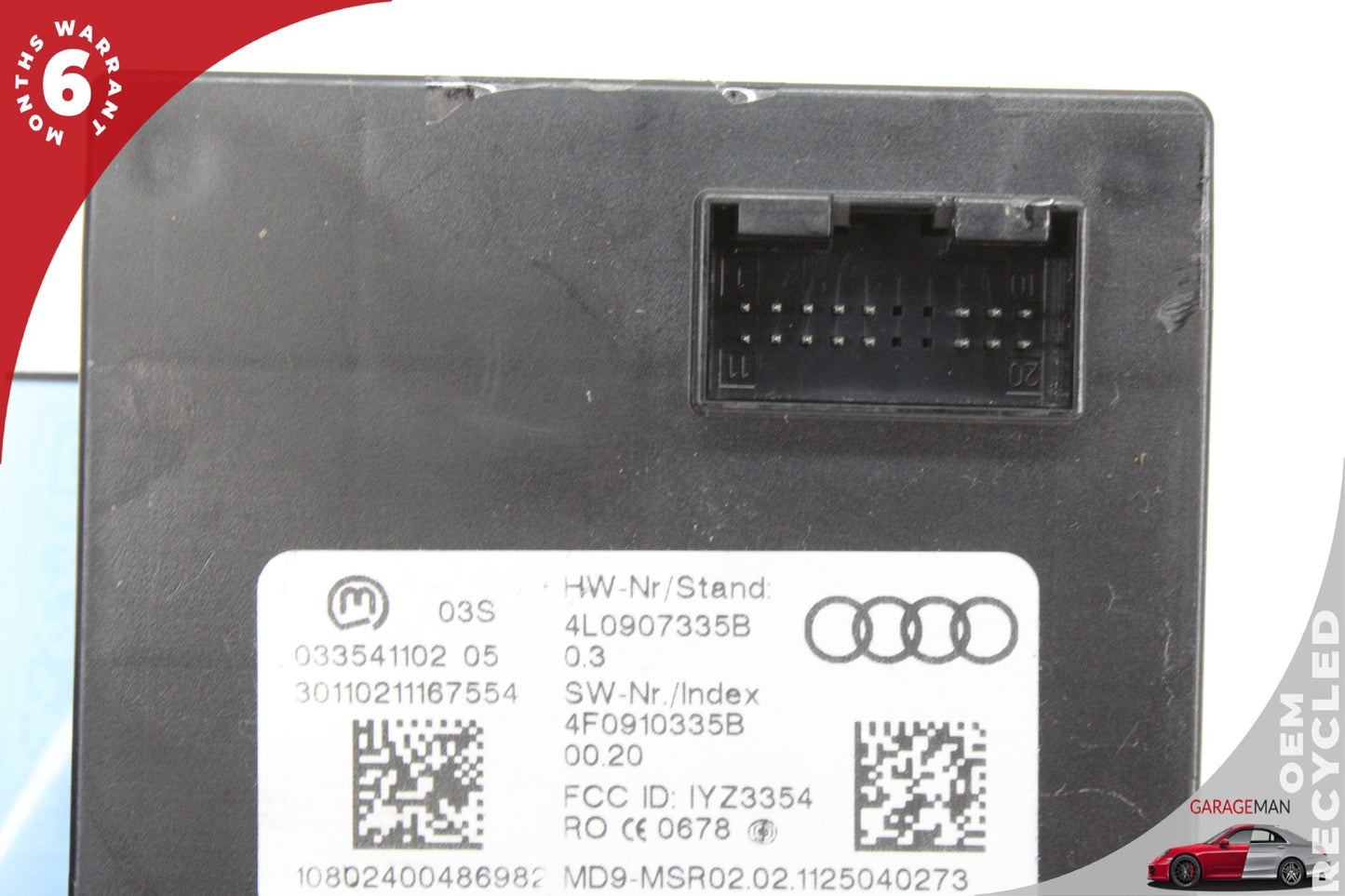 2010-2015 Audi Q7 Keyless Key Less Go Entry Control Module Unit 4L0907335B OEM