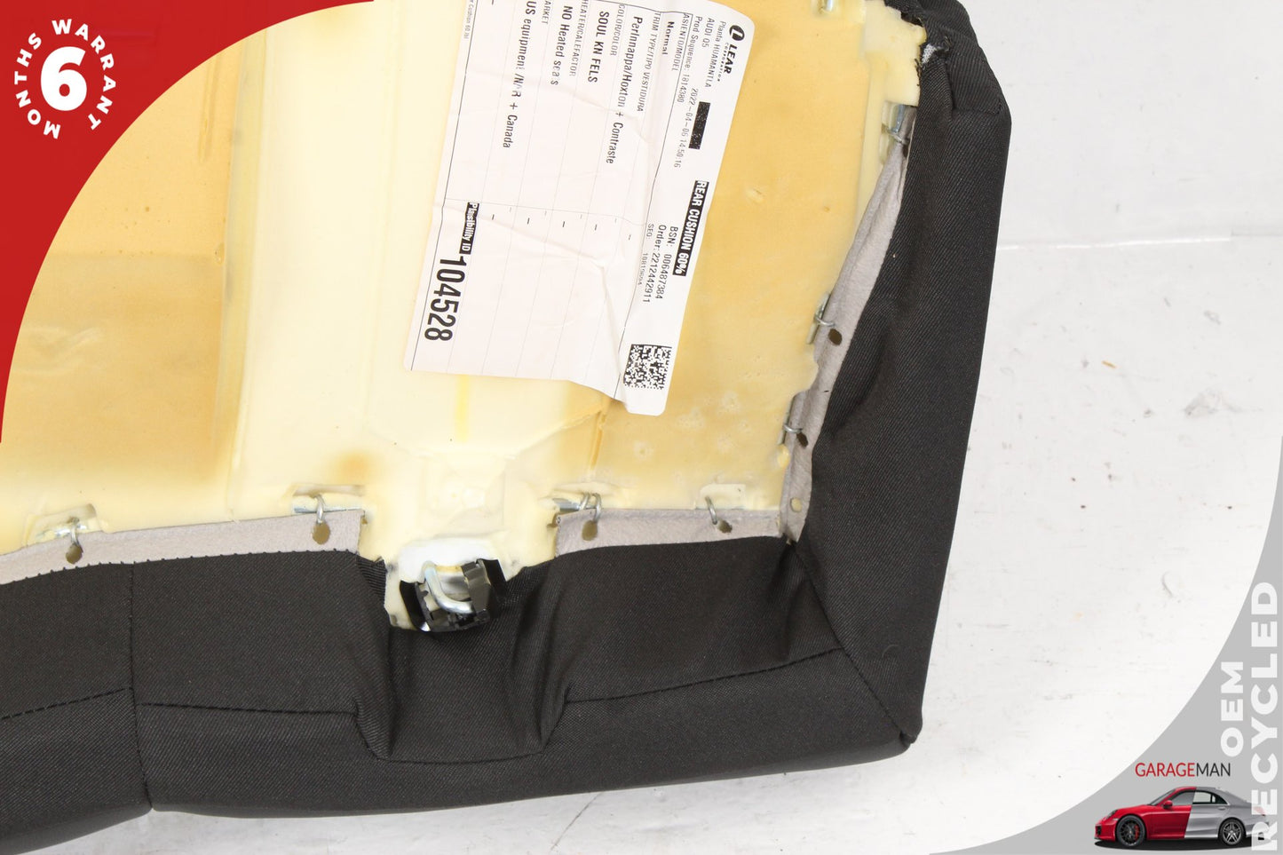 2018-2025 Audi Q5 Rear Left Driver Side Bottom Lower Seat Cushion Black OEM