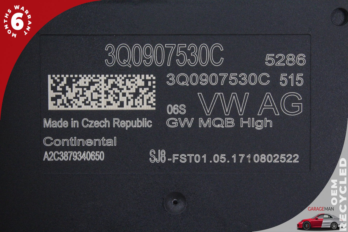 2017-2020 Audi A3 8V Sedan Gateway Interface Control Module 3Q0907530C Genuine