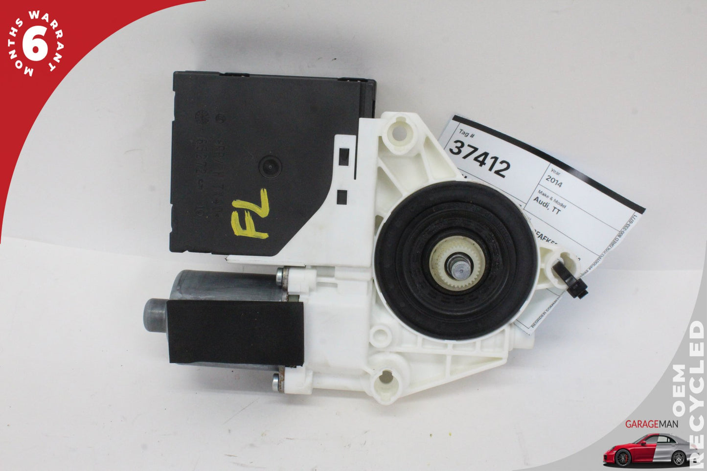 08-14 Audi TT 8J AWD Left Front Door Regulator Motor 8J8959801J OEM