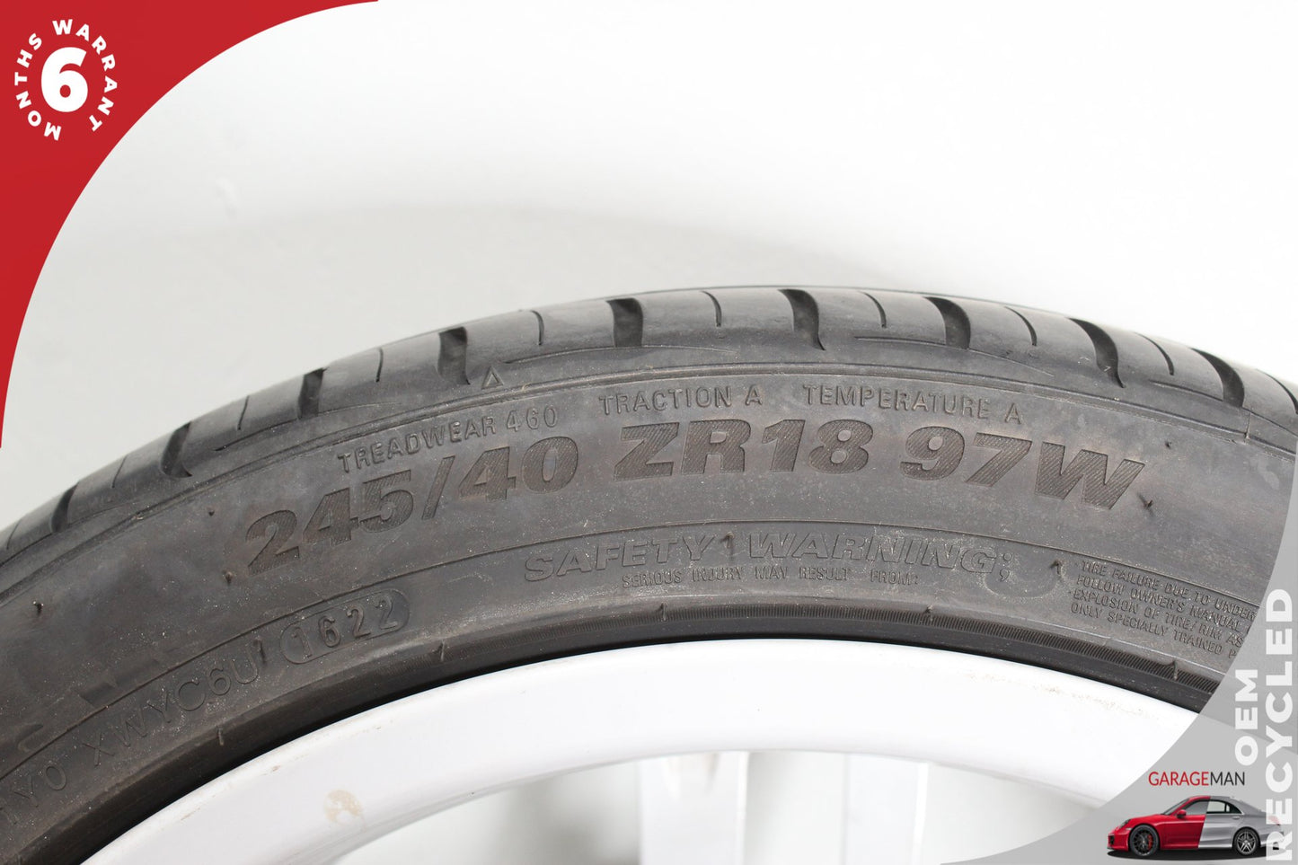 2016-2023 Audi TT Wheel Rim w/ Tire Twin 5 Spoke 8.5JX18H2 ET50 8S0601025E OEM