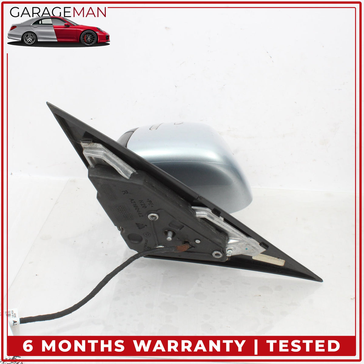2012-2014 Mercedes W204 C250 Right Door Rear View Mirror Silver Metallic OEM