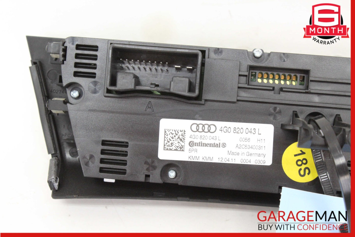 2012-2018 Audi A6 C7 AC Climate Control Panel 4G0820043L Genuine OEM