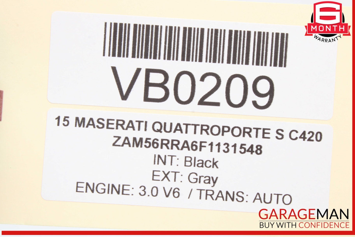 2014-2017 Maserati Quattroporte Airbag Sensor 670009490 Genuine