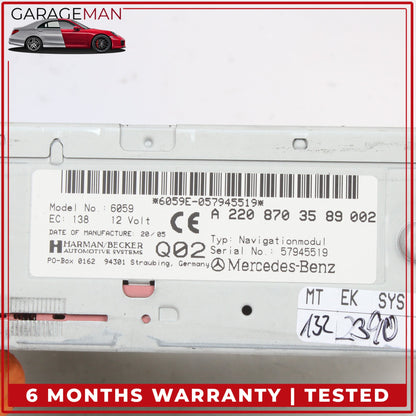 2002-2008 Mercedes R230 SL500 S500 CD DVD Disc Changer Player 2208703589 OEM