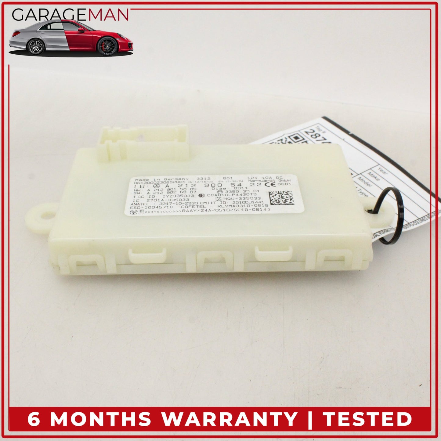 2012-2020 Mercedes W212 E250 Keyless Go Entry Control Module Unit 2129005422 OEM