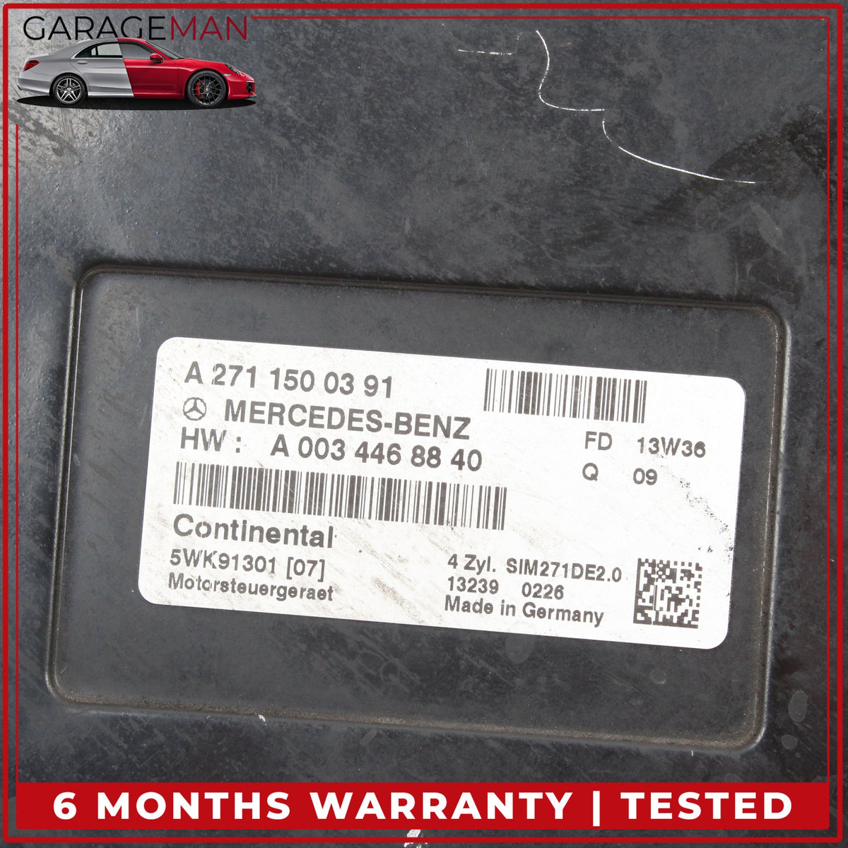 2012-2015 Mercedes W204 C250 SLK250 M271 Engine Control Module 2711500391 OEM