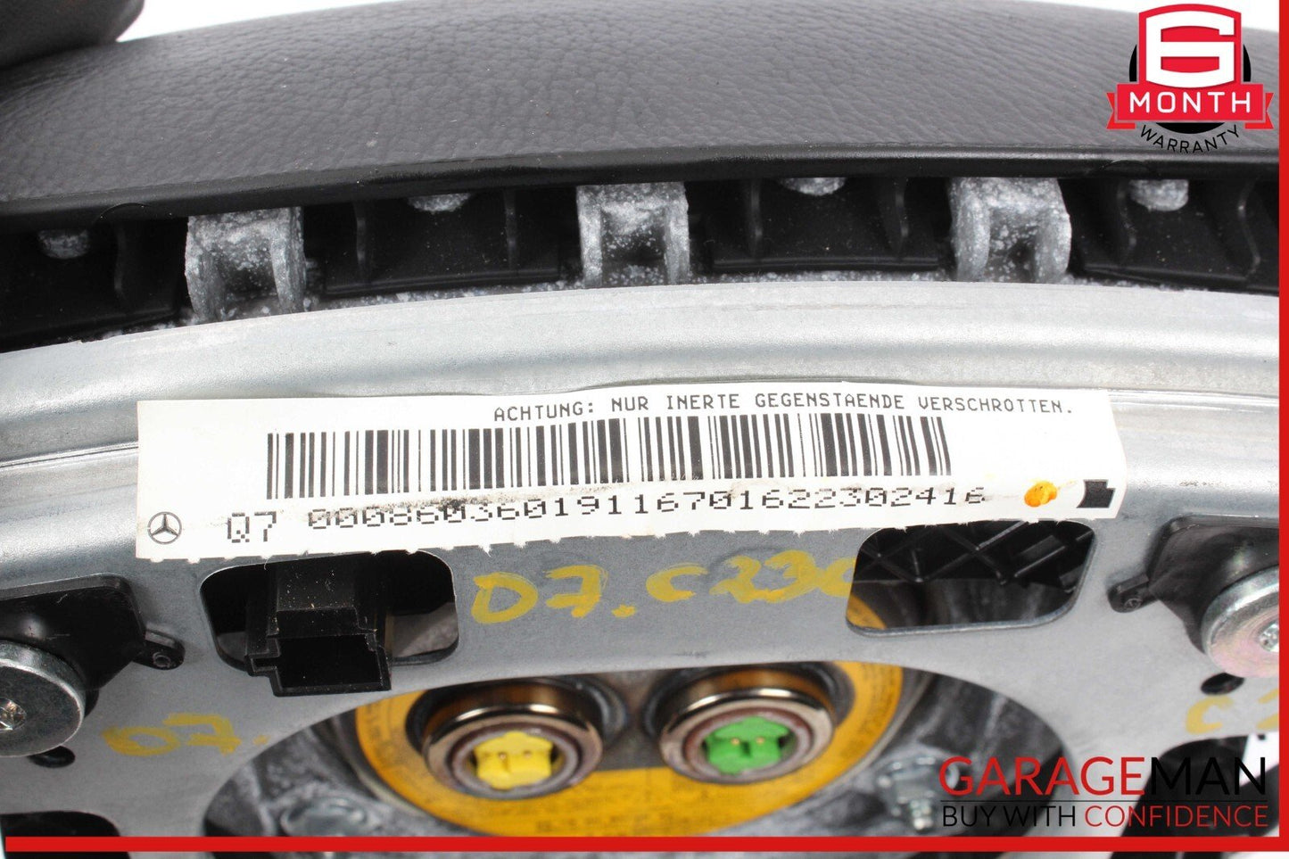 05-08 Mercedes W203 C230 C240 C350 Steering Wheel Air Bag Airbag Black OEM