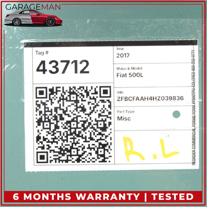 2014-2020 Fiat 500L Hatchback Rear Left Quarter Window Glass 68201886AA