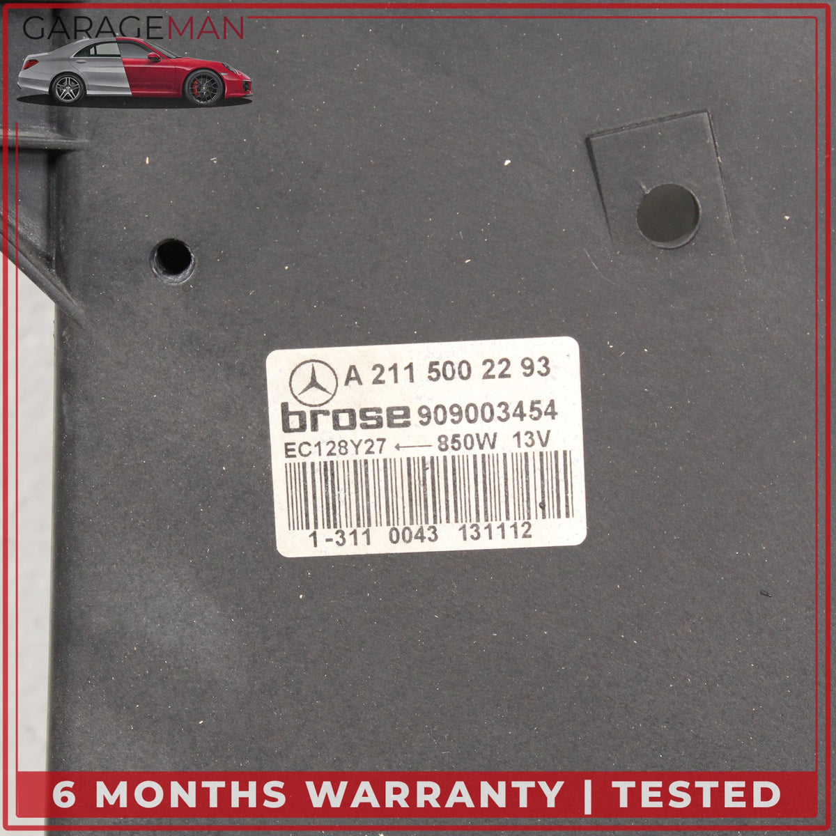 2005-2014 Mercedes W216 CL550 Engine Radiator Cooling Fan Motor Assembly OEM