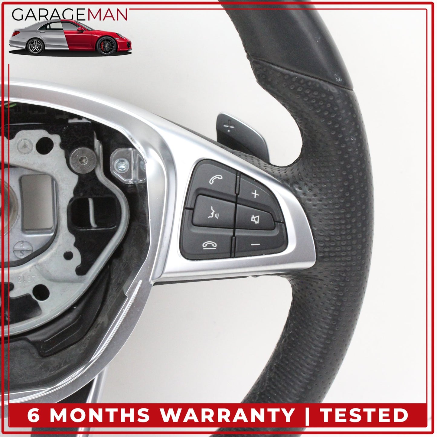 2015-2020 Mercedes W205 C300 Sport Steering Wheel w/ Paddle Shifters OEM