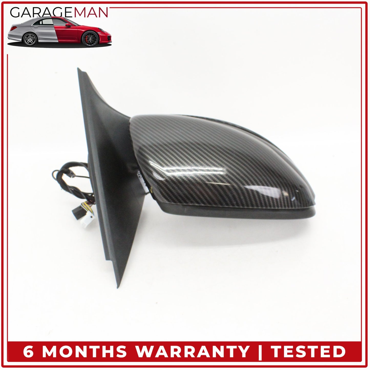 2015-2016 Mercedes W205 C300 Right Rear View Mirror w/ Blind Spot Carbon Fiber