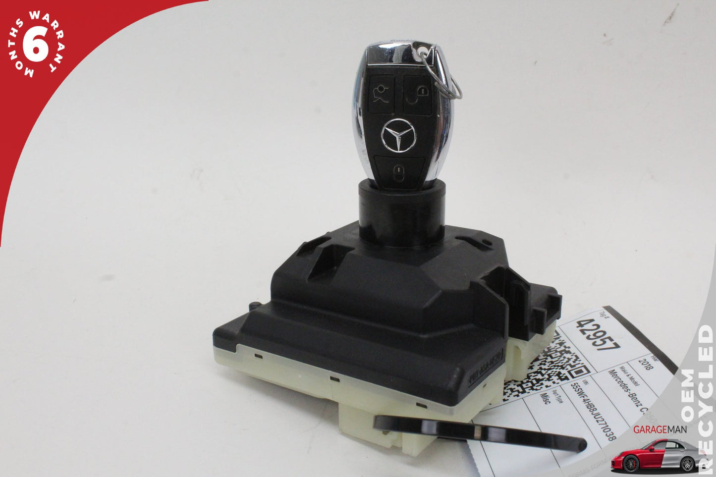 2014-2018 Mercedes W205 C350e Ignition Switch Module w/ Key 2229003512 OEM