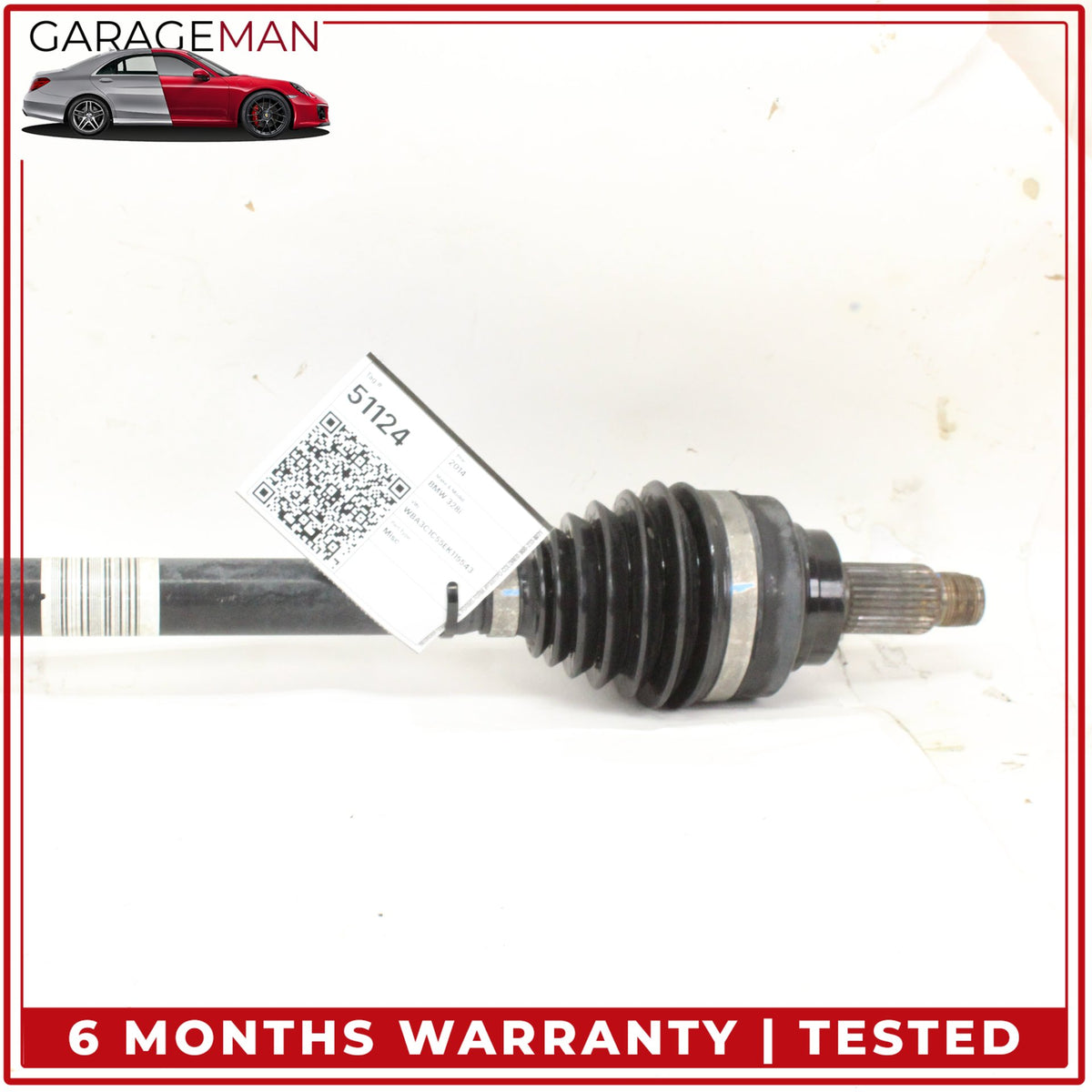 2012-2018 BMW 328i F30 RWD 2.0L Rear Right Side CV Axle Drive Shaft 7637444 OEM