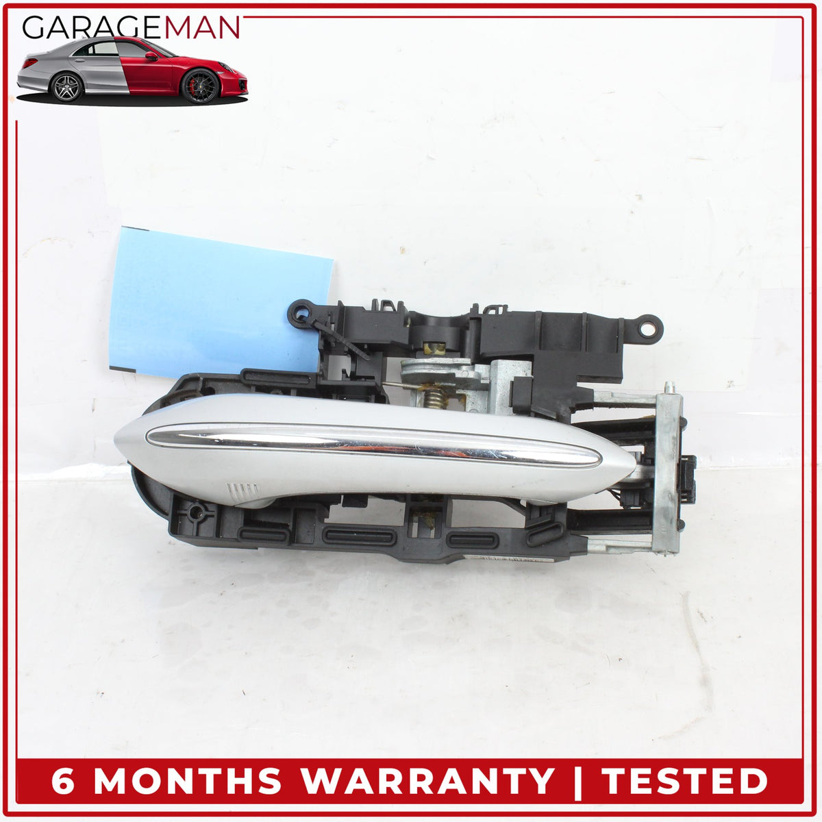 2009-2019 BMW 740i F01 Rear Left Side Exterior Door Handle Silver Metallic OEM