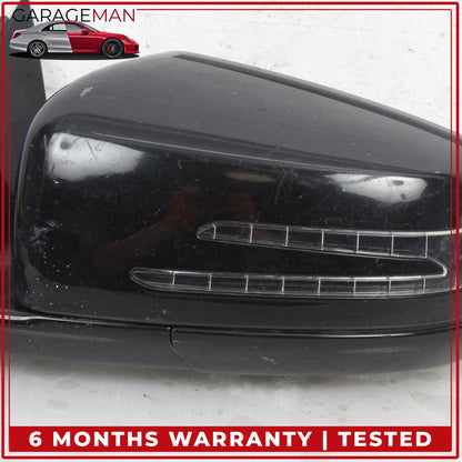 2010-2013 Mercedes W221 S550 Front Left Side Door Rear View Mirror Black OEM