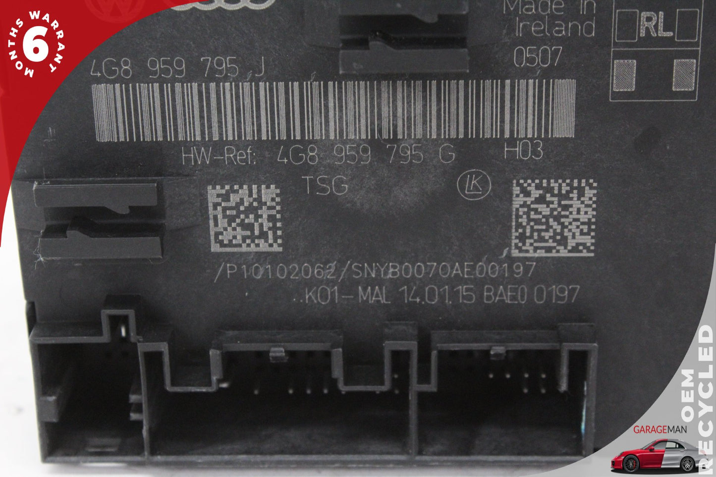 12-18 Audi A6 C7 Sedan Rear Left or Right Door Control Module 4G8959795J Genuine