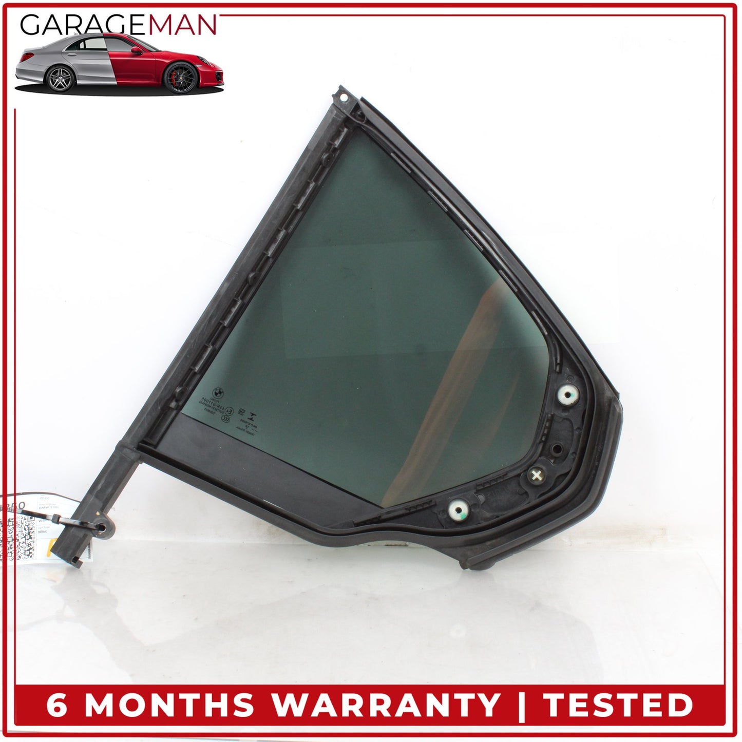2019-2025 BMW 330i Rear Right Passenger Side Quarter Window Glass 7425084 OEM
