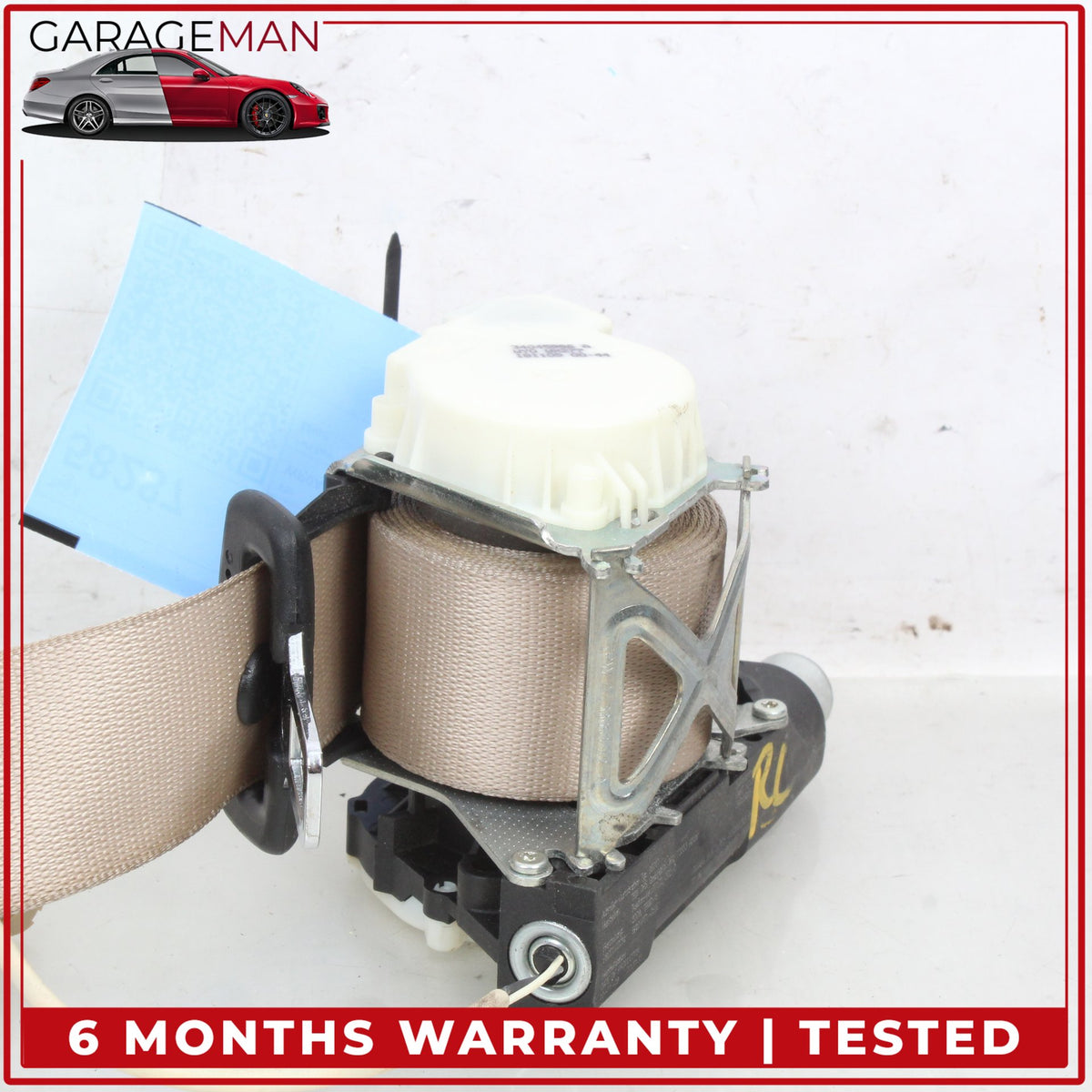 2010-2016 Porsche Panamera 970 Rear Left or Right Side Seat Belt Beige OEM