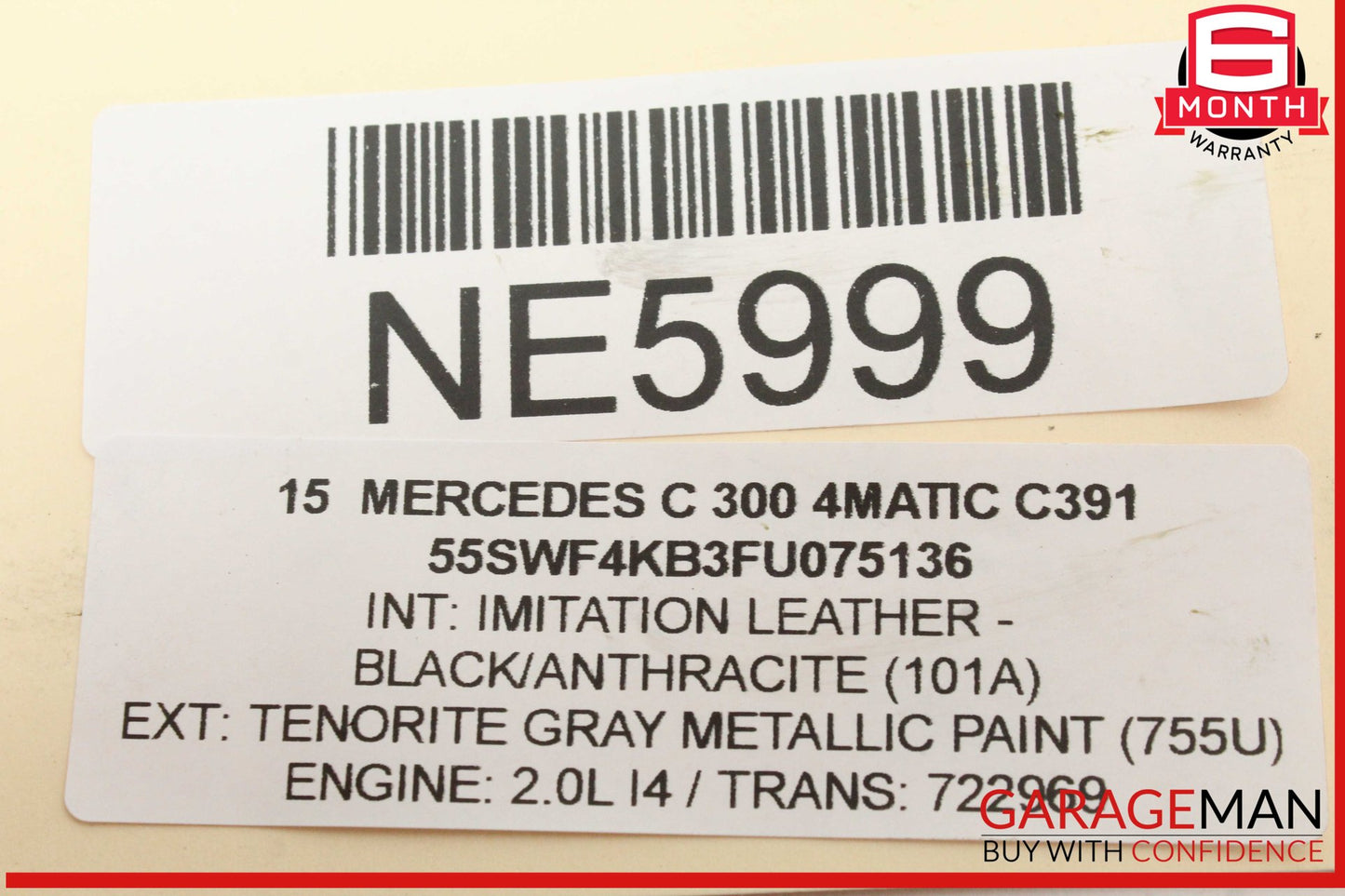 2015-2018 Mercedes W205 C300 Right Cross Member Brace Support Bracket OEM