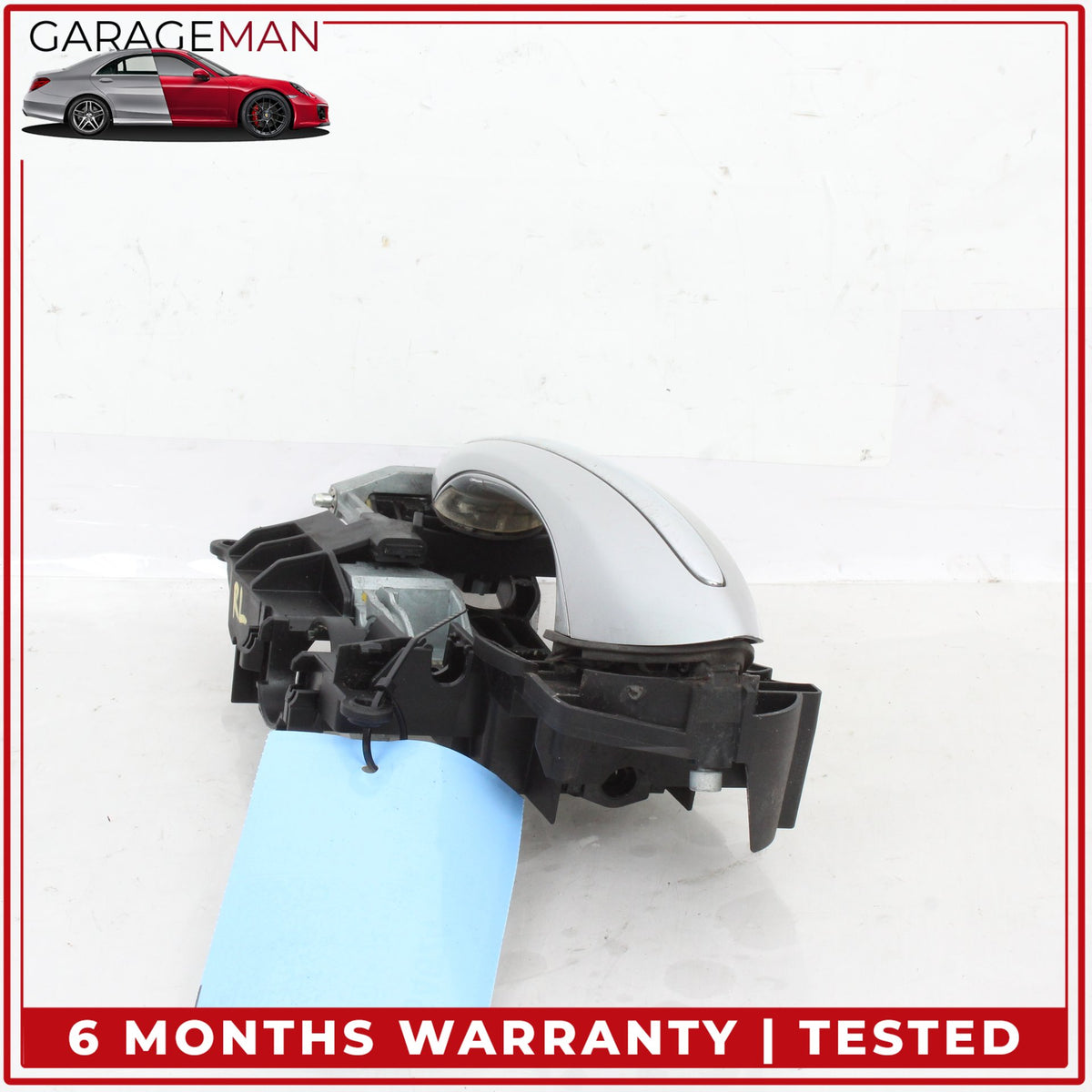 2009-2019 BMW 740i F01 Rear Left Side Exterior Door Handle Silver Metallic OEM