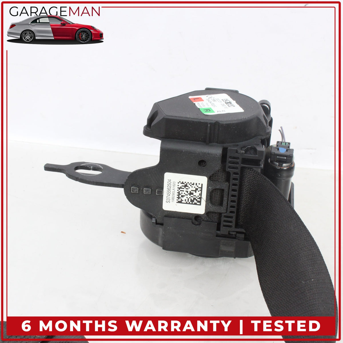 2017-2023 BMW 530e G30 Rear Left and Right Side Seat Belt Set Black 7455625 OEM