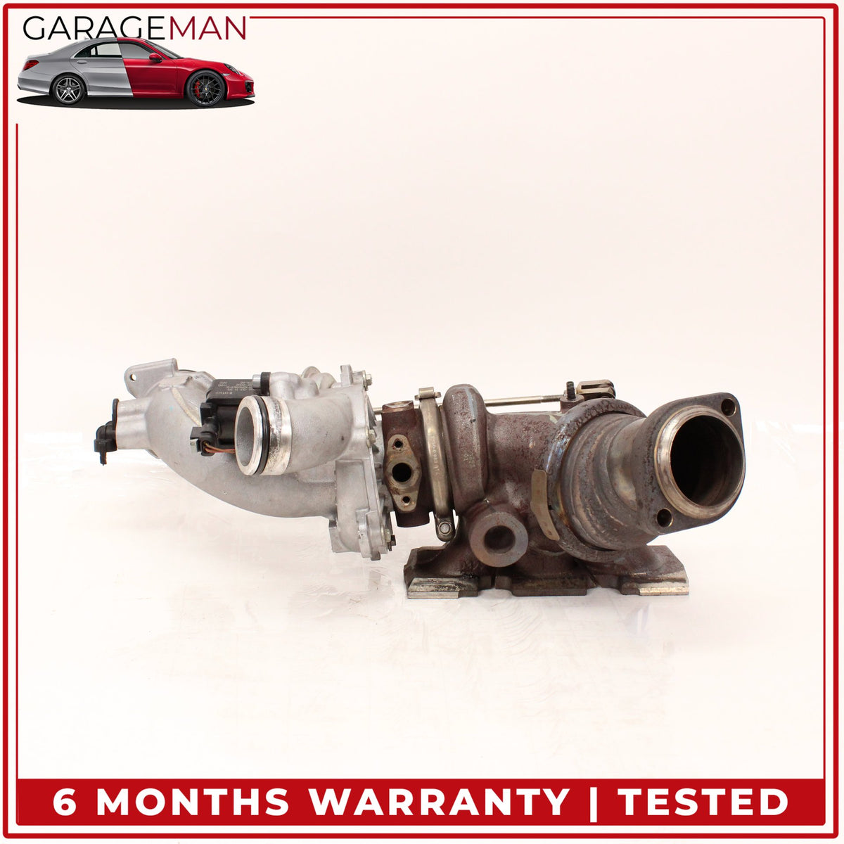 2014-2020 Mercedes W212 E400 M276 Left Turbocharger Turbo Charger Manifold OEM
