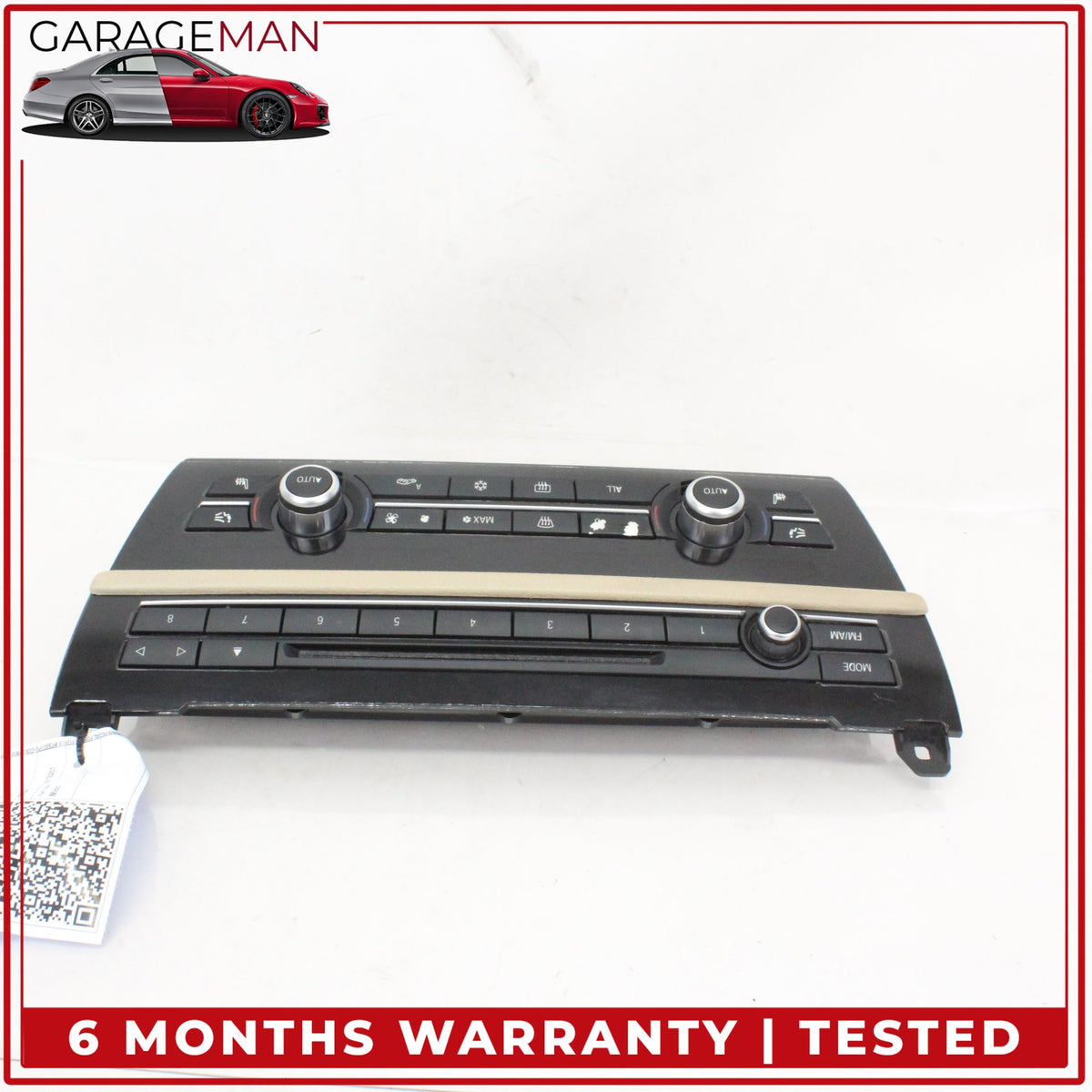 2011-2016 BMW 550i Front AC Climate Control Panel Audio CD Player 9236480 OEM