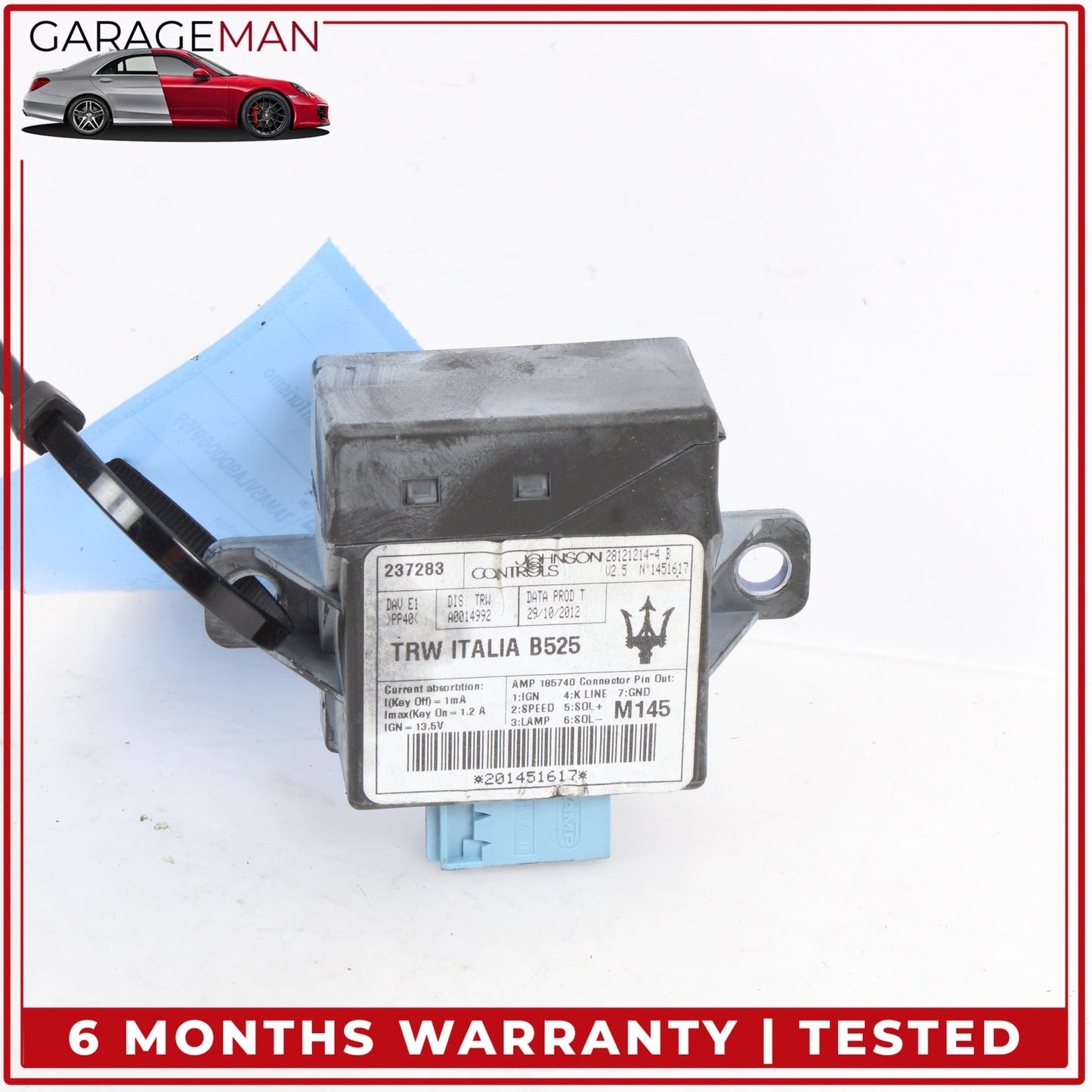 2008-2019 Maserati GranTurismo M145 Power Steering Chassis Control Module OEM