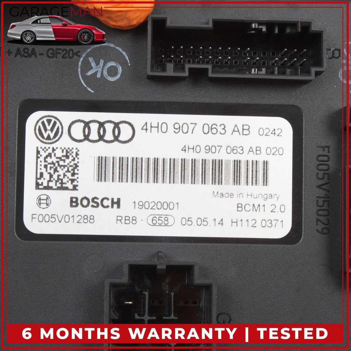 2015-2018 Audi A8 S8 Onboard Power Supply Control Module Unit 4H0907063AB OEM