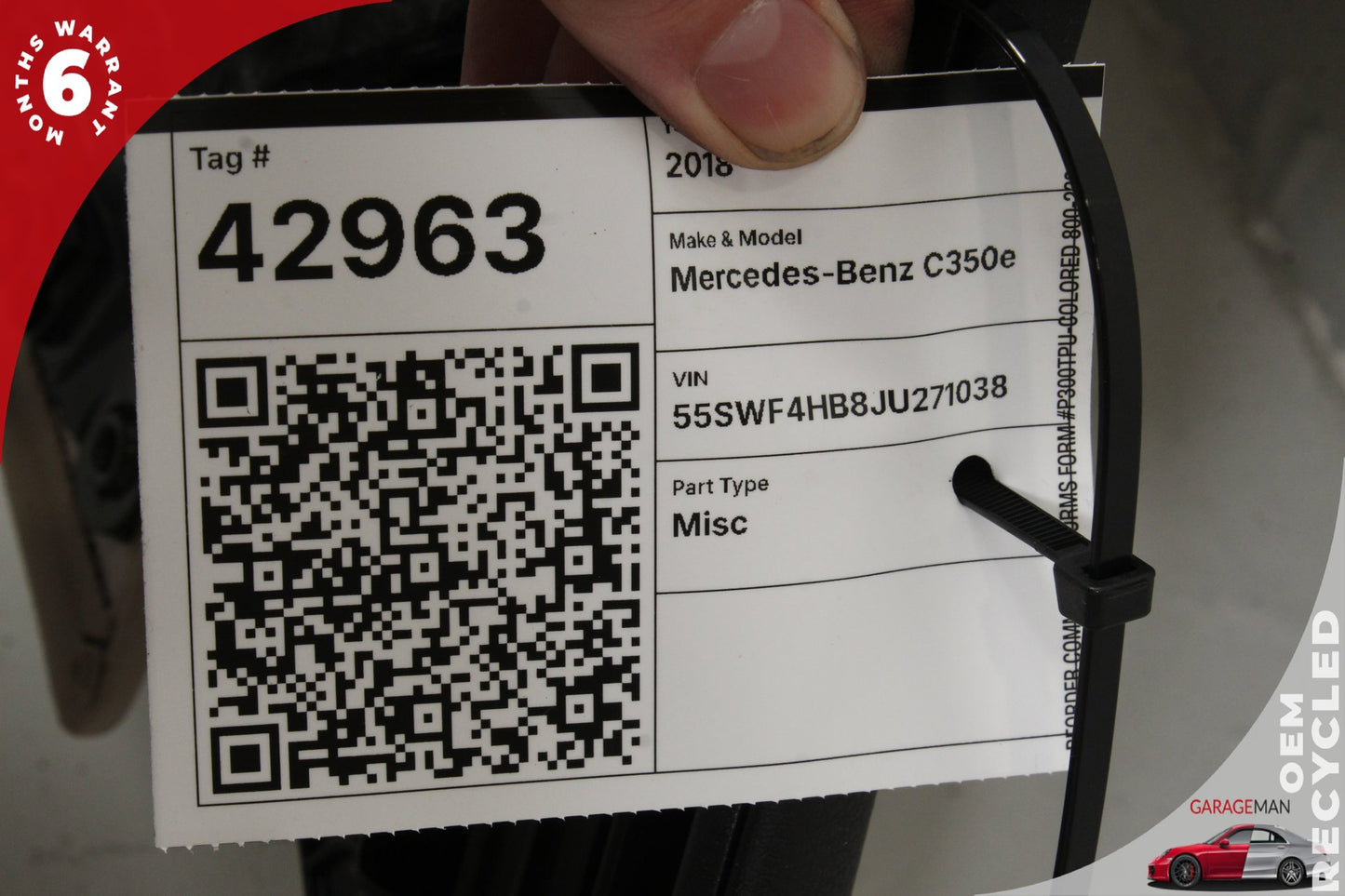 2015-2018 Mercedes W205 C350e C300 Rear Left Side Door Trim Panel 2057305301 OEM
