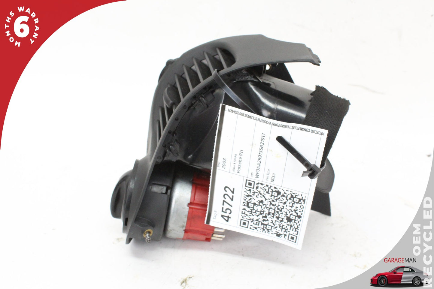 1999-2005 Porsche 911 996 Coupe Left Dash Air Vent Black 99655222505 OEM