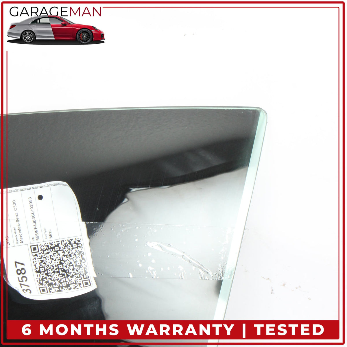 2015-2020 Mercedes W205 C300 Front Left Driver Side Door Window Glass OEM