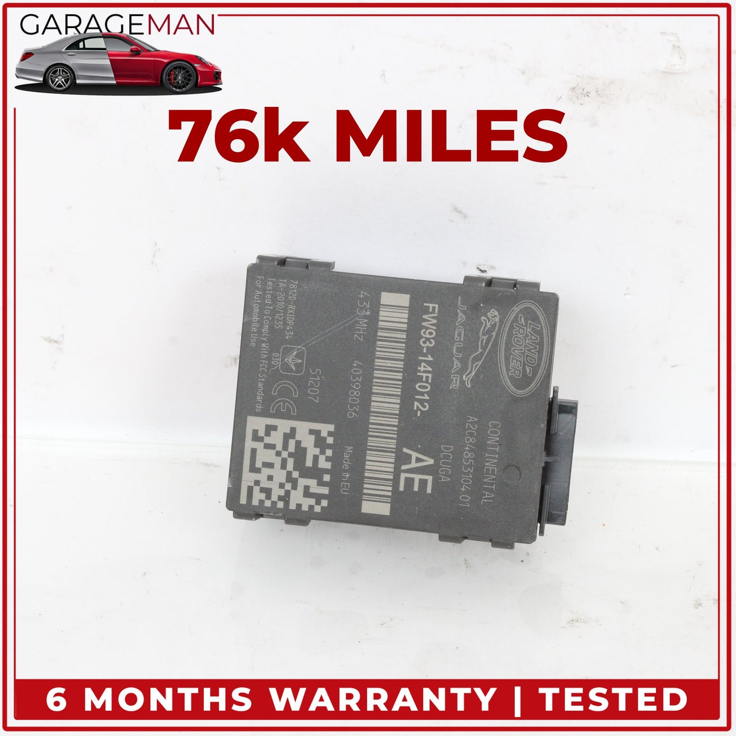 2014-2018 Jaguar F-Type X152 TPMS Tire Pressure Control Module FW9314F012AE OEM