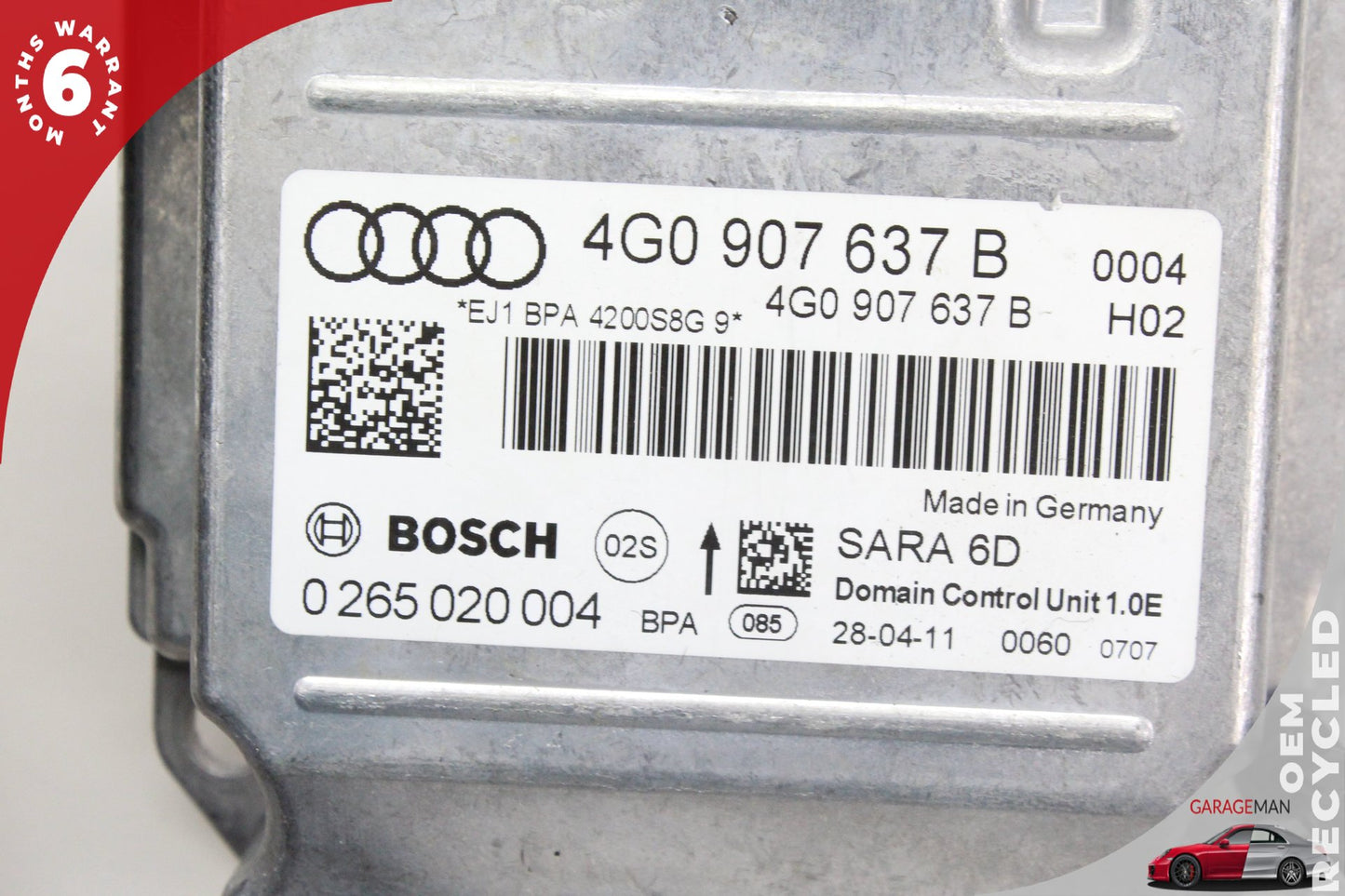 2012-2018 Audi A7 A6 Acceleration Yaw Rate Speed Sensor Module 4G0907637B OEM