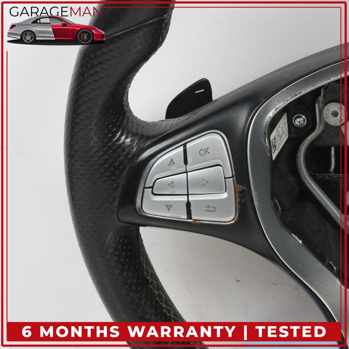2014-2020 Mercedes X156 GLA250 Front Left Steering Wheel w/ Paddle Shifters OEM