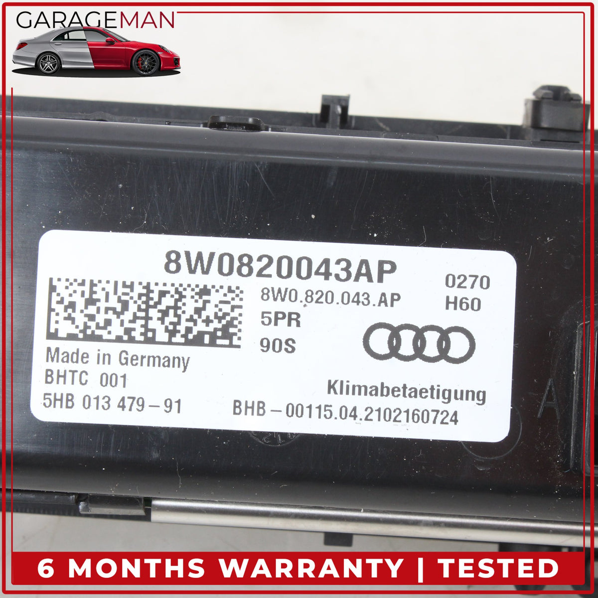2017-2025 Audi A4 Front AC A/C Temperature Climate Control Panel 8W0820043AP OEM