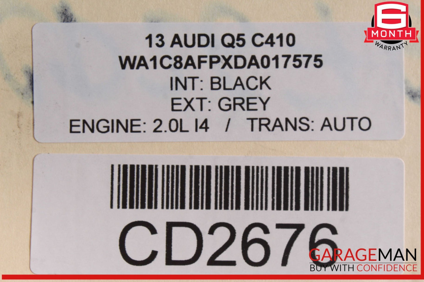 2013-2017 Audi Q5 SQ5 Front Hood Bonnet Panel 8R0823029H OEM