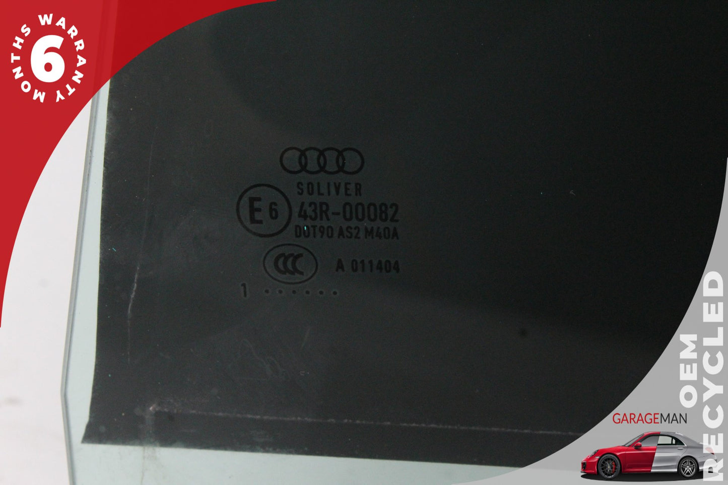 2012-2018 Audi A6 S6 Rear Left Driver Side Door Window Glass 43R00082 OEM